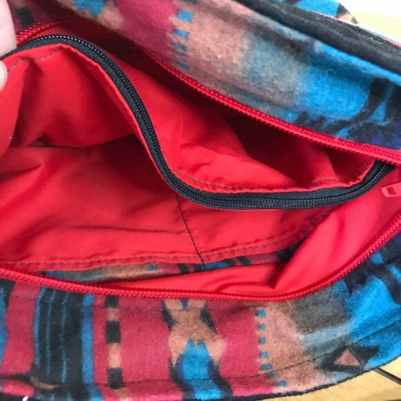 Hand Crafted Southwestern Print Fabric Shoulder Bag Purse Original by Louise - Picture 4 of 11